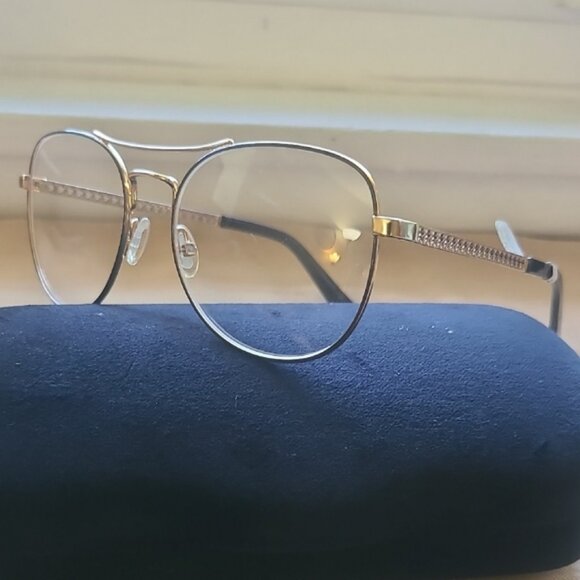 NEW & AUTHENTIC EYEGLASSES JIMMY CHOO MODEL JC200, 54-18-140, GOLD-BLACK - Picture 2 of 4